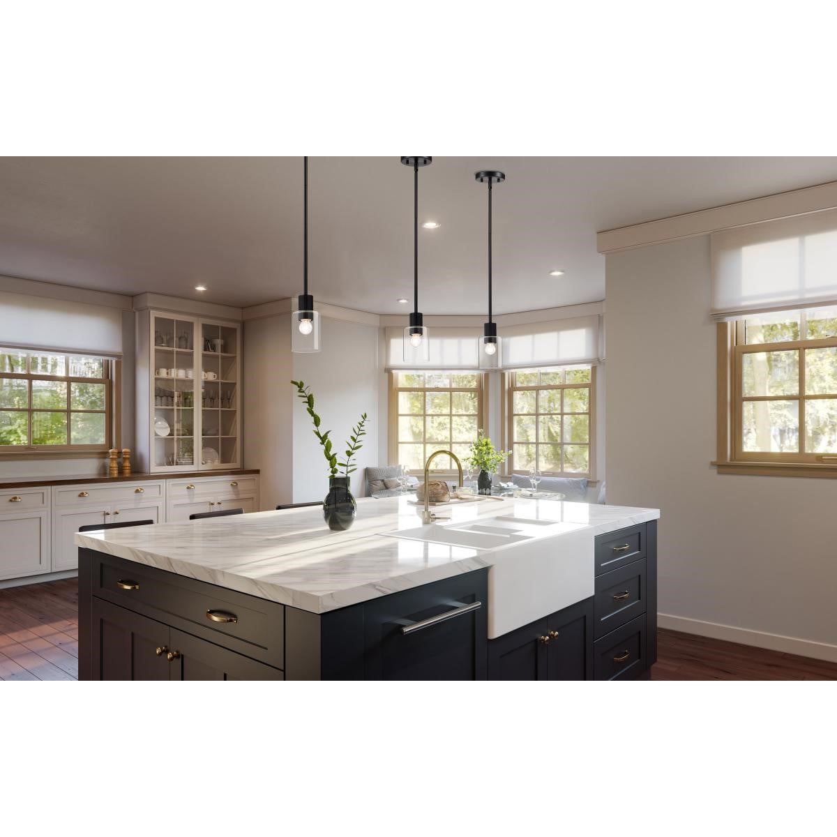 Clarksville 7" Pendant Light, Matte Black Finish - Bees Lighting