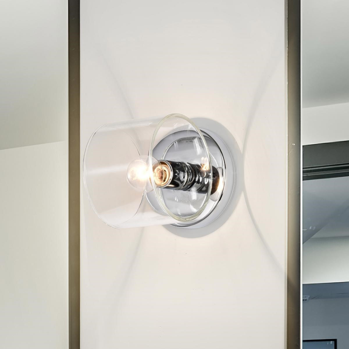 Marlowe 5" Bathroom Vanity Light, Polished Nickel Finish - Bees Lighting