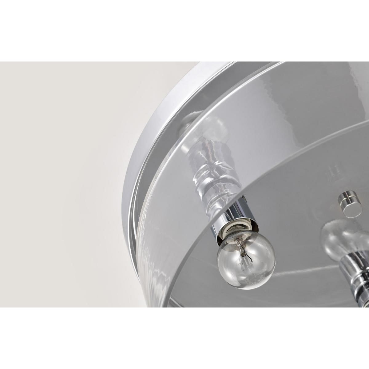 Marlowe 15" 3 Lights Flush Mount Light, Polished Nickel Finish - Bees Lighting