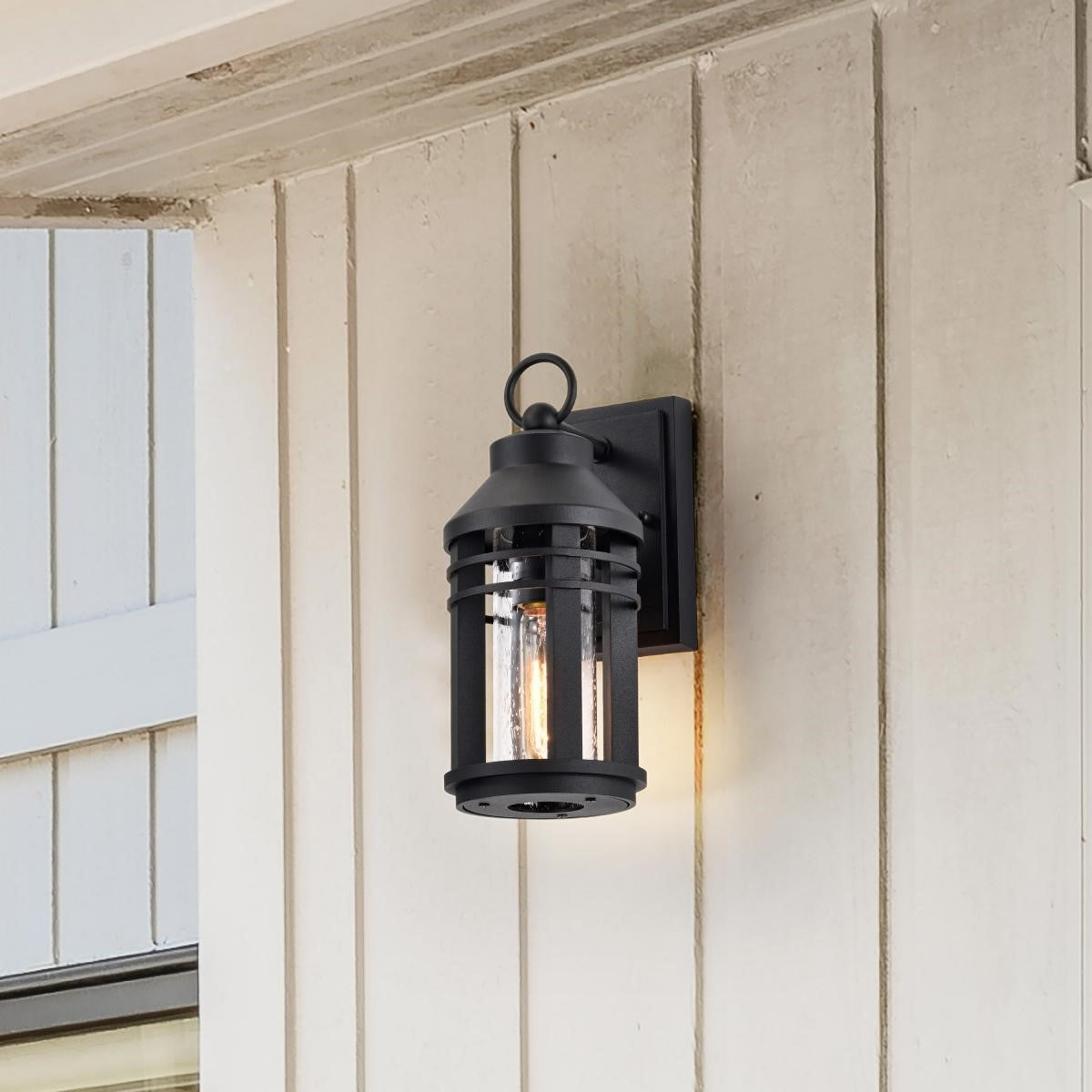 Wilton 12" Outdoor Wall Light, Matte Black Finish - Bees Lighting