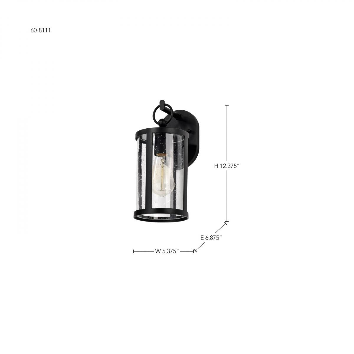 Broadstone 12" Outdoor Wall Light, Matte Black Finish - Bees Lighting