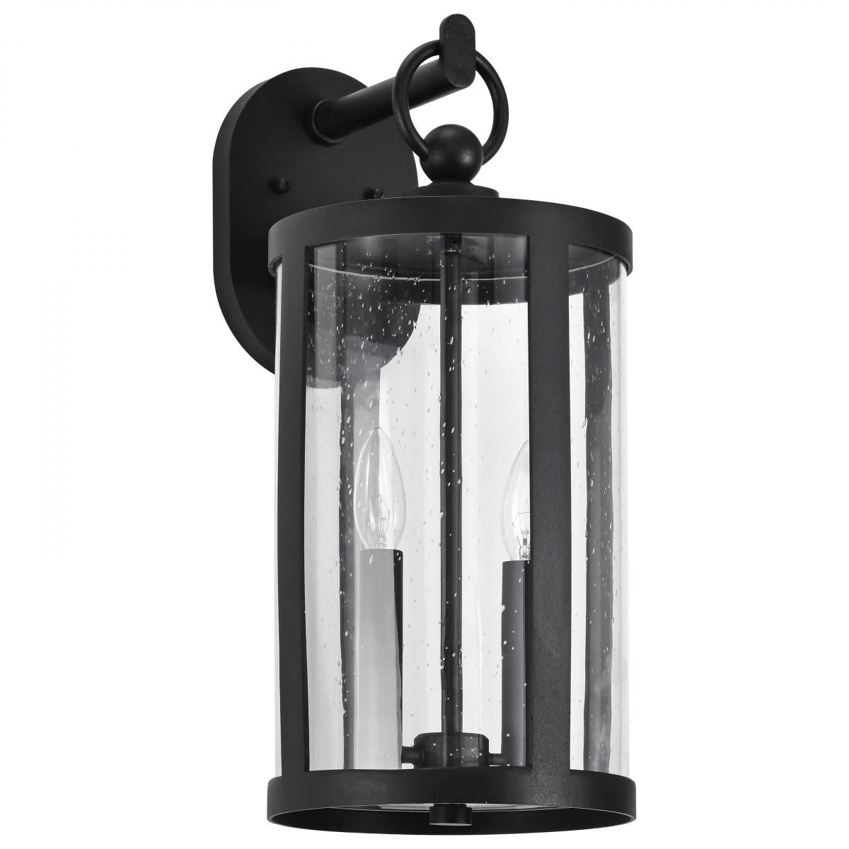 Broadstone 16" 2 Lights Outdoor Wall Light, Matte Black Finish - Bees Lighting