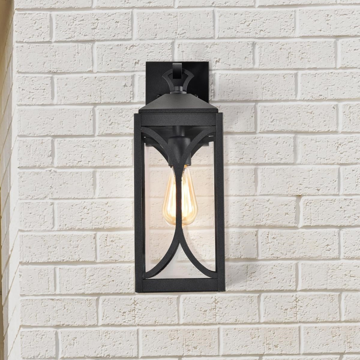 Oaklyn 17" Outdoor Wall Light, Matte Black Finish - Bees Lighting