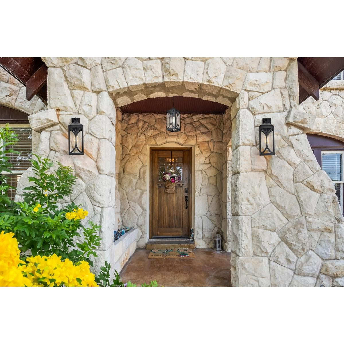 Oaklyn 21" Outdoor Wall Light, Matte Black Finish - Bees Lighting