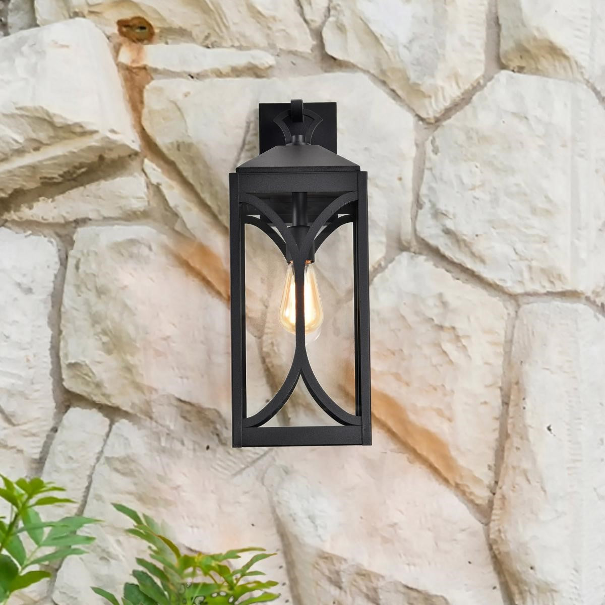 Oaklyn 21" Outdoor Wall Light, Matte Black Finish - Bees Lighting