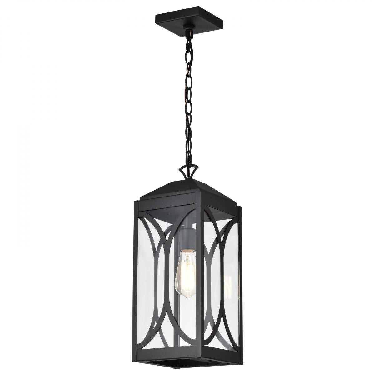 Oaklyn 19" Outdoor Hanging Light, Matte Black Finish - Bees Lighting