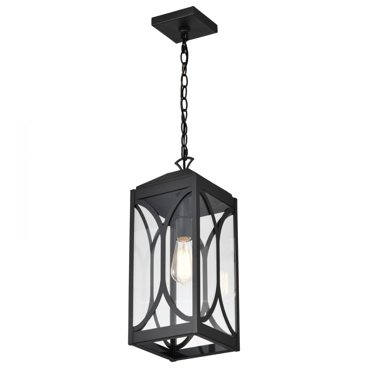 Oaklyn 19" Outdoor Hanging Light, Matte Black Finish - Bees Lighting
