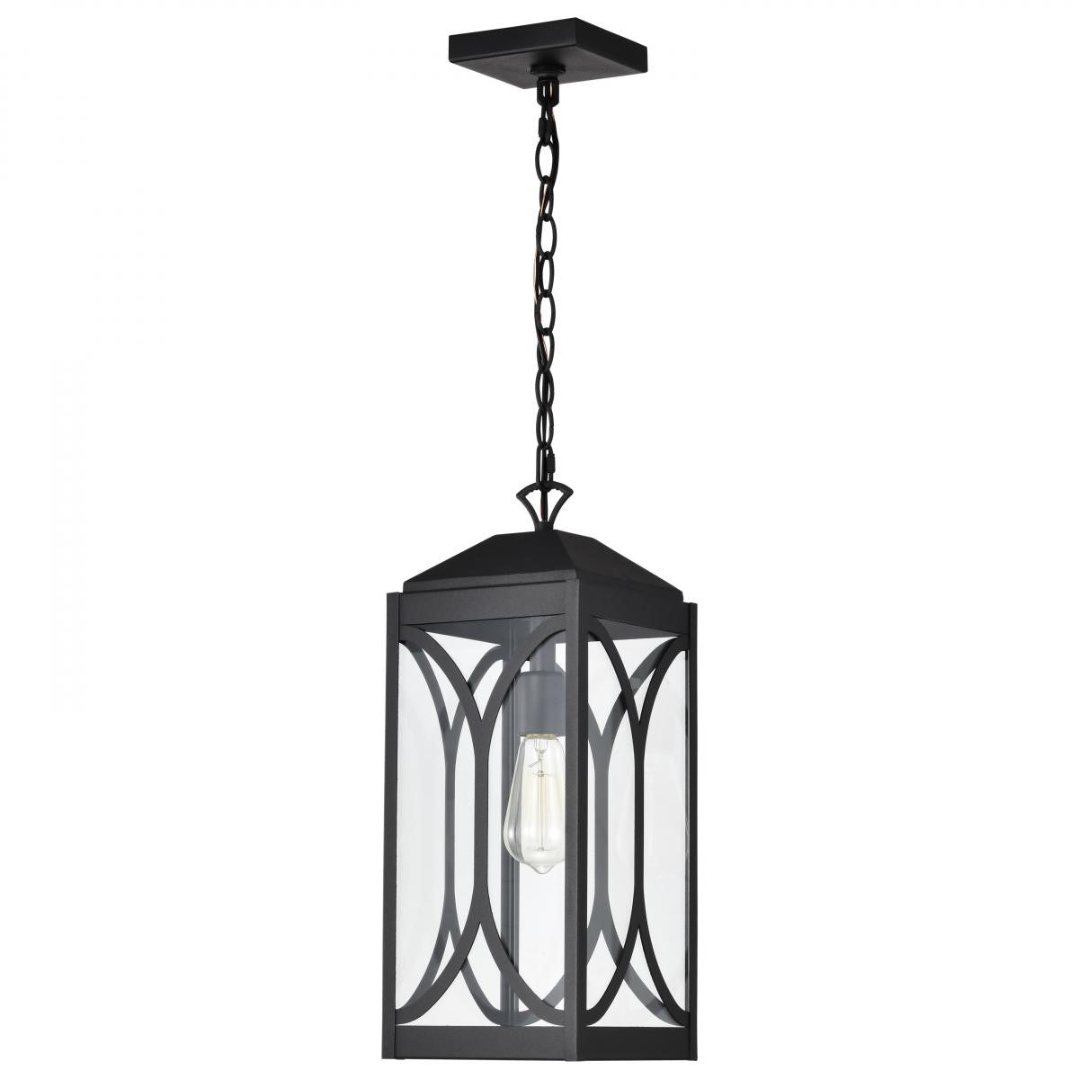 Oaklyn 19" Outdoor Hanging Light, Matte Black Finish - Bees Lighting