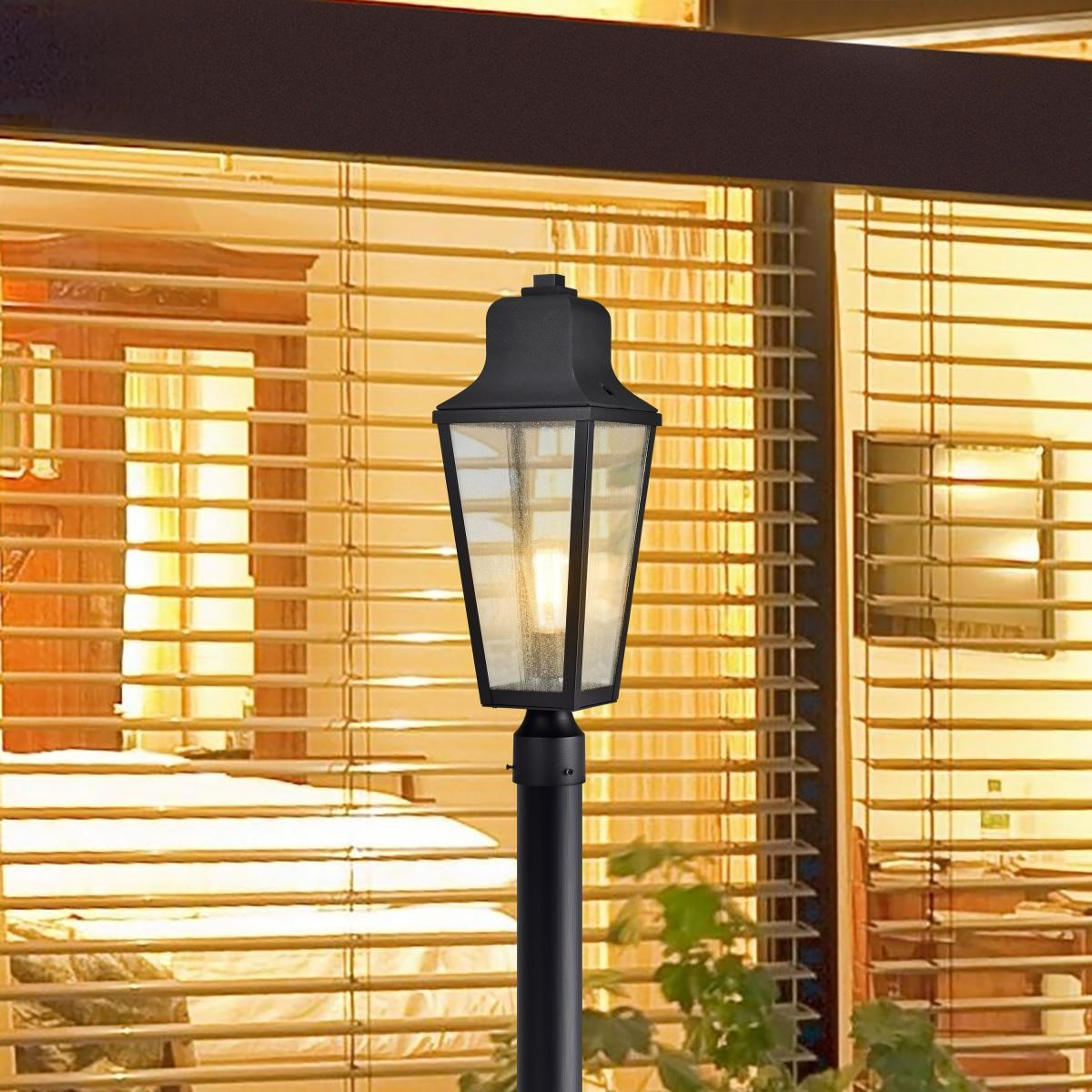Lawrence 23" Lamp Post, Matte Black Finish - Bees Lighting