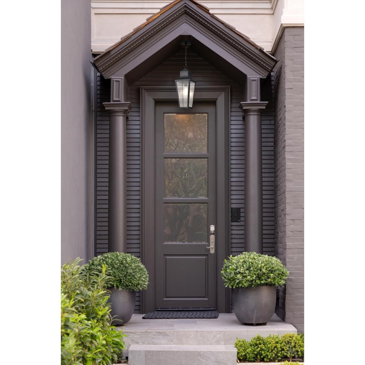 Lawrence 20" Outdoor Hanging Light, Matte Black Finish - Bees Lighting