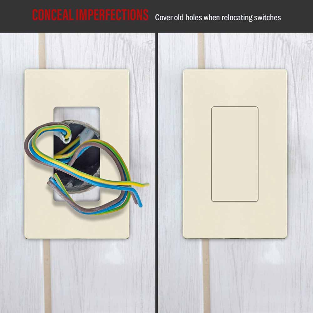 Blank Decorator Wall Plate Insert, Light Almond - Bees Lighting