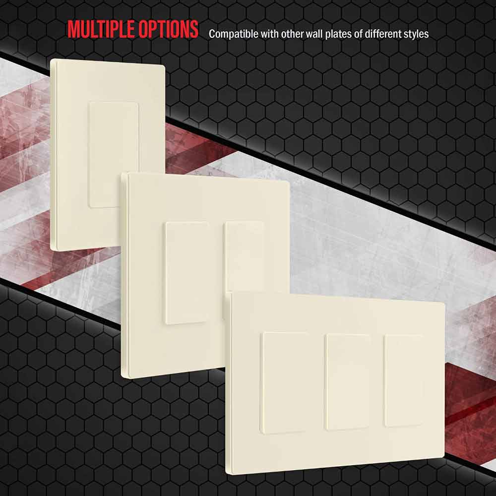 Blank Decorator Wall Plate Insert, Light Almond - Bees Lighting