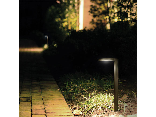 2.9W 125 Lumens LED Round Path Light 2700K Bronze on Aluminum