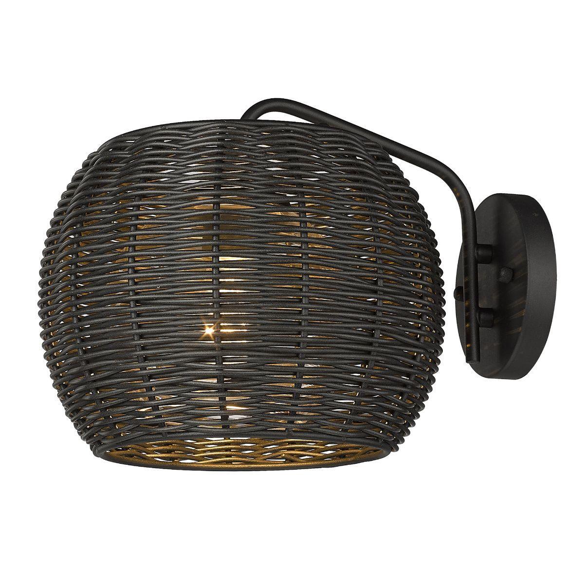 Vail 10 in. Outdoor Wall Sconce Black Finish