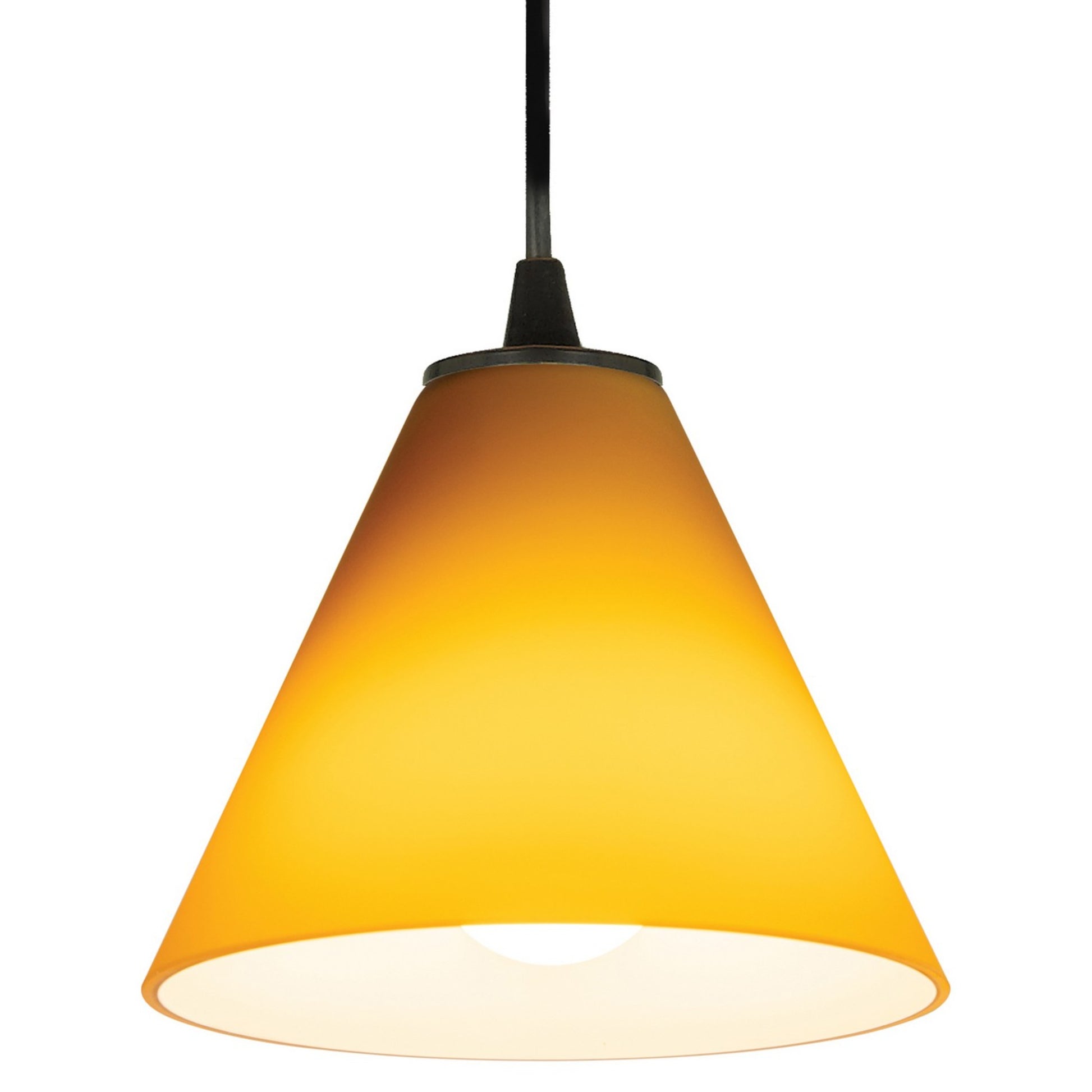 Martini 7" Pendant, Oil Rubbed Bronze Finish, Amber Diffuser, Cord - Bees Lighting