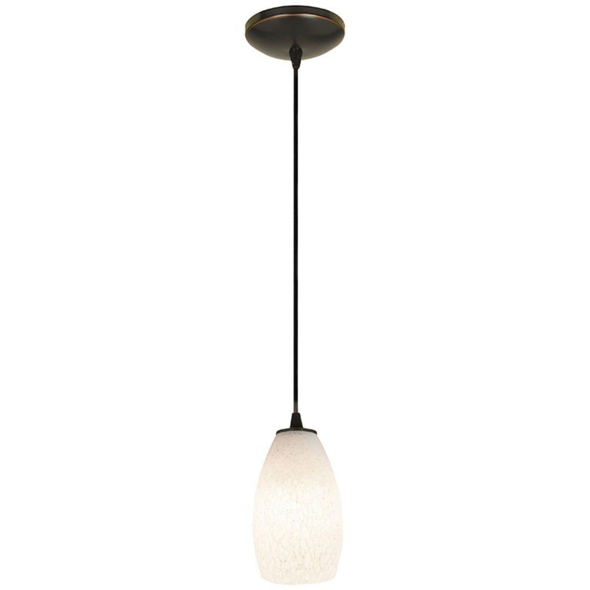 Champagne 9" Pendant, Oil Rubbed Bronze Finish, White Stone Diffuser, Cord - Bees Lighting