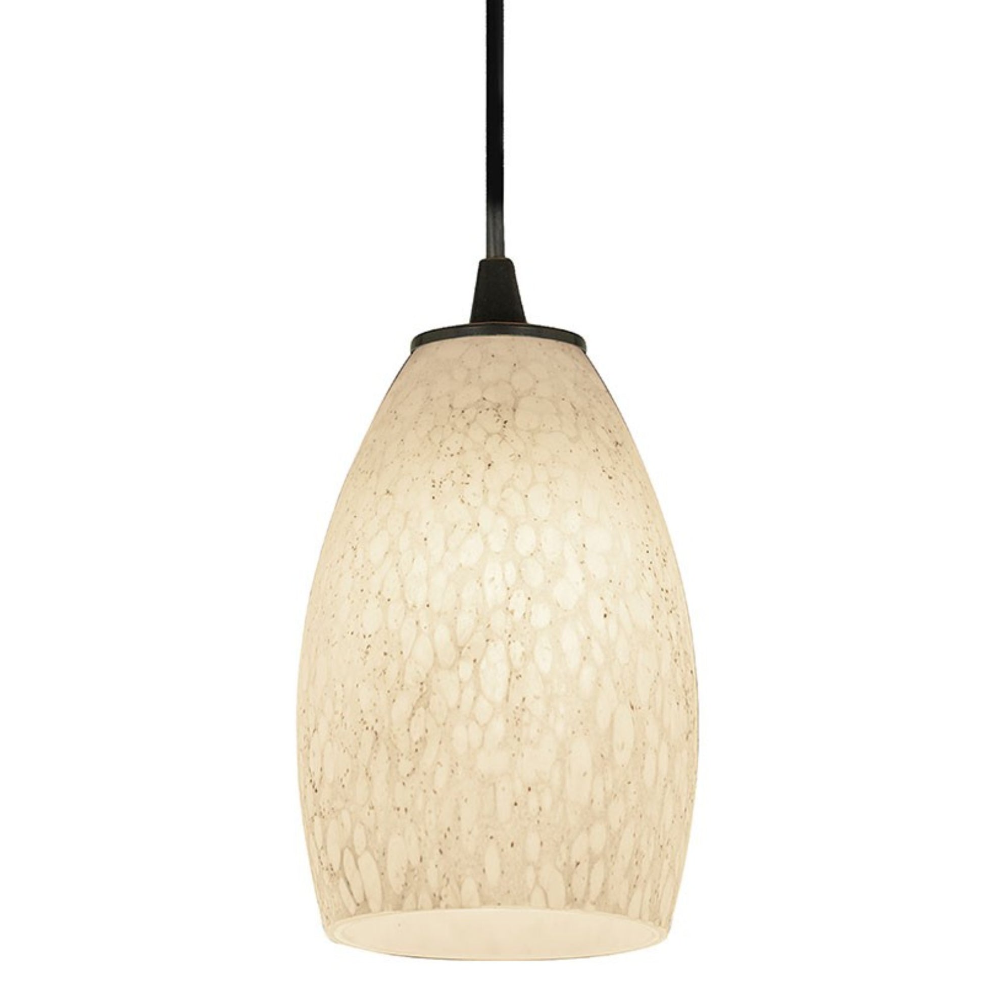 Champagne 9" Pendant, Oil Rubbed Bronze Finish, White Stone Diffuser, Cord - Bees Lighting