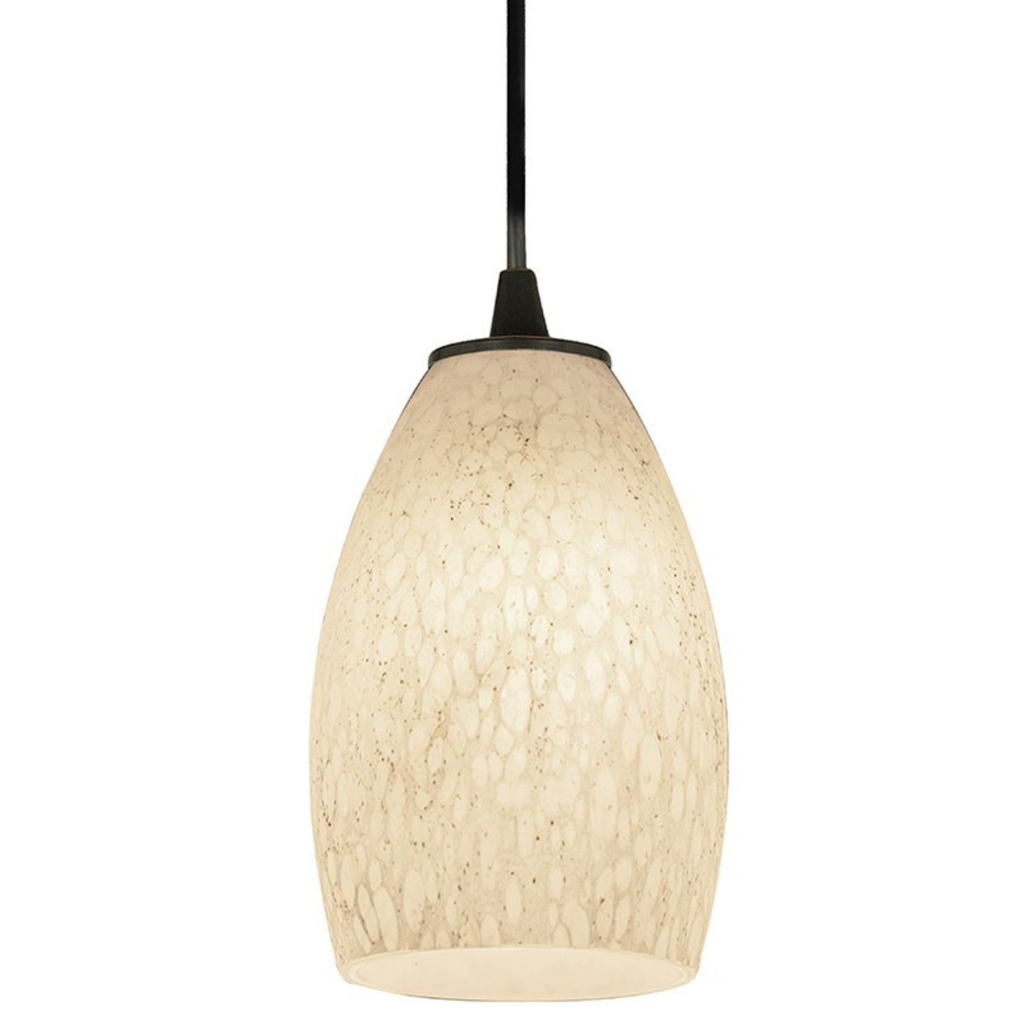 Champagne 9" Pendant, Oil Rubbed Bronze Finish, White Stone Diffuser, Cord - Bees Lighting