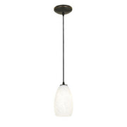 Champagne 9" Pendant, Oil Rubbed Bronze Finish, White Stone Diffuser, Cord - Bees Lighting