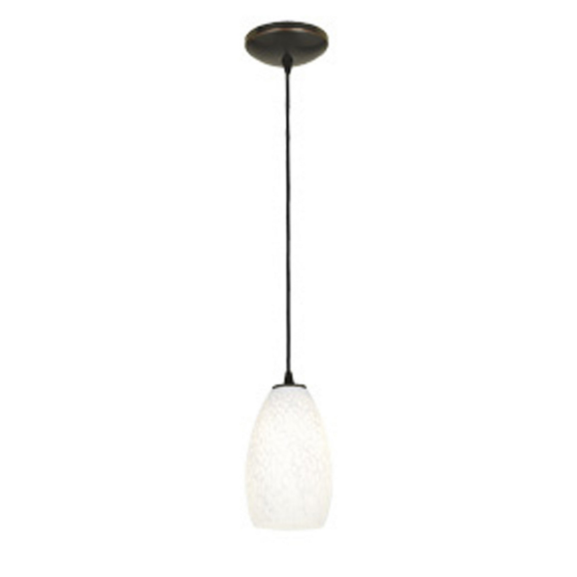 Champagne 9" Pendant, Oil Rubbed Bronze Finish, White Stone Diffuser, Cord - Bees Lighting
