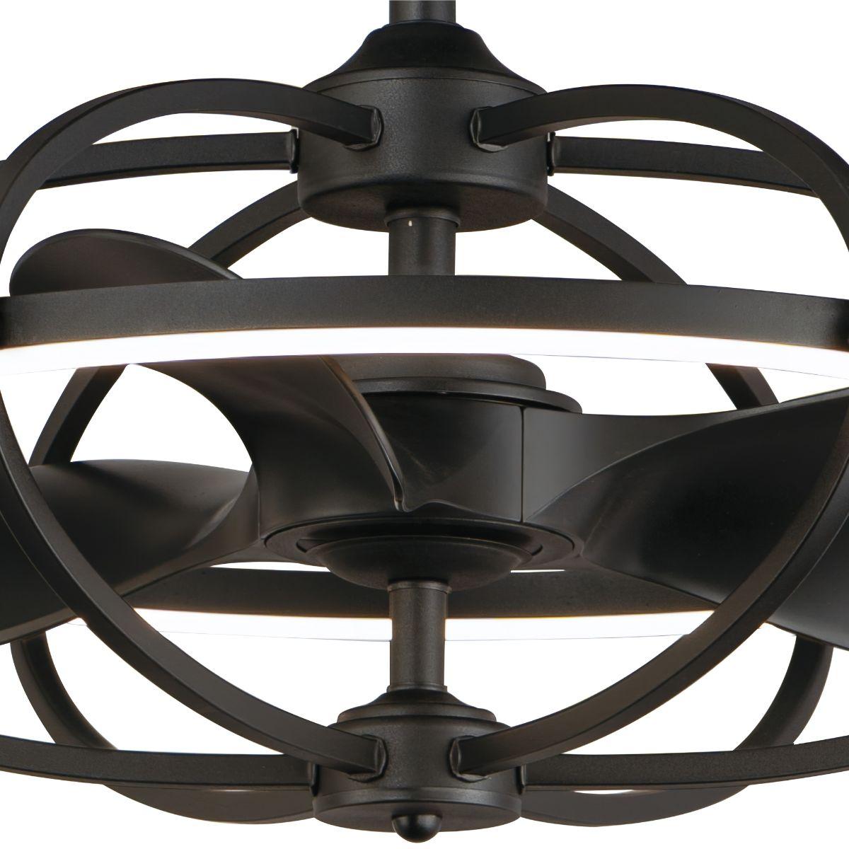 Corona Wifi-Enabled LED Fandelight 28 Inch Black Finish - Bees Lighting