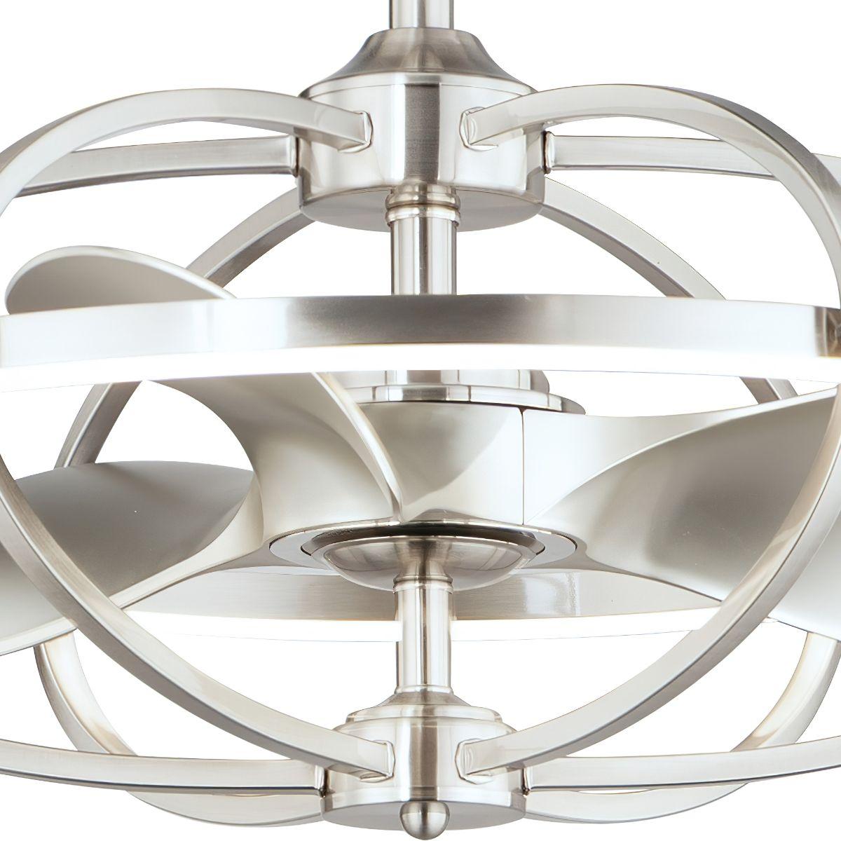 Corona Wifi-Enabled LED Fandelight 28 Inch Nickel Finish