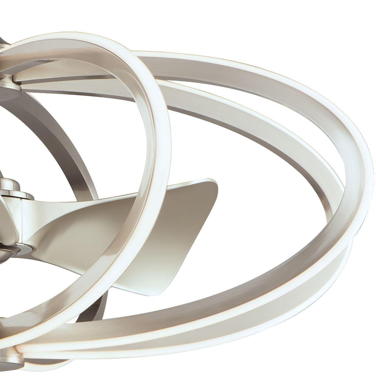 Solstice 8-Light Wifi-Enabled LED Fandelight 34 Inch Satin Nickel Finish - Bees Lighting