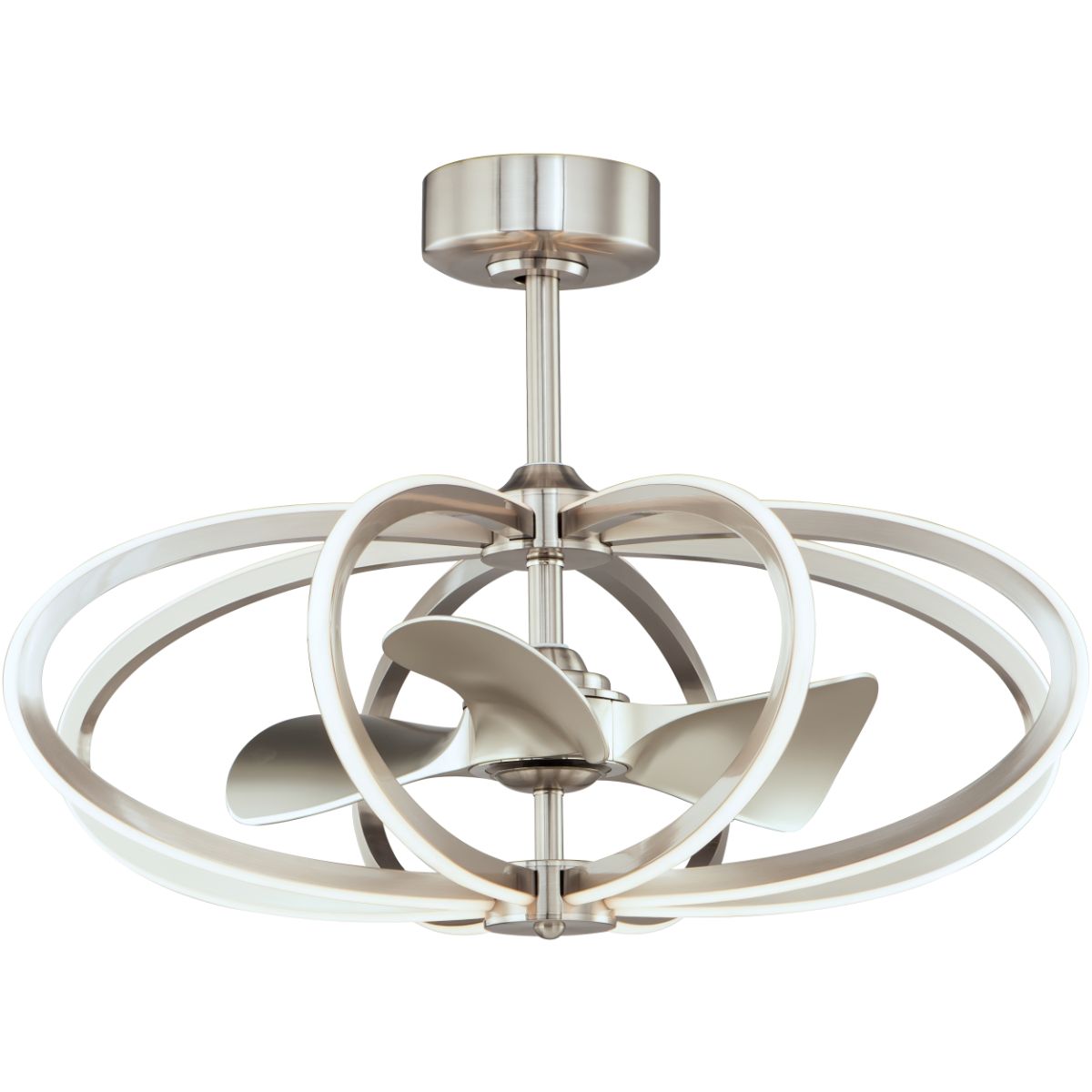 Solstice 8-Light Wifi-Enabled LED Fandelight 34 Inch Satin Nickel Finish - Bees Lighting