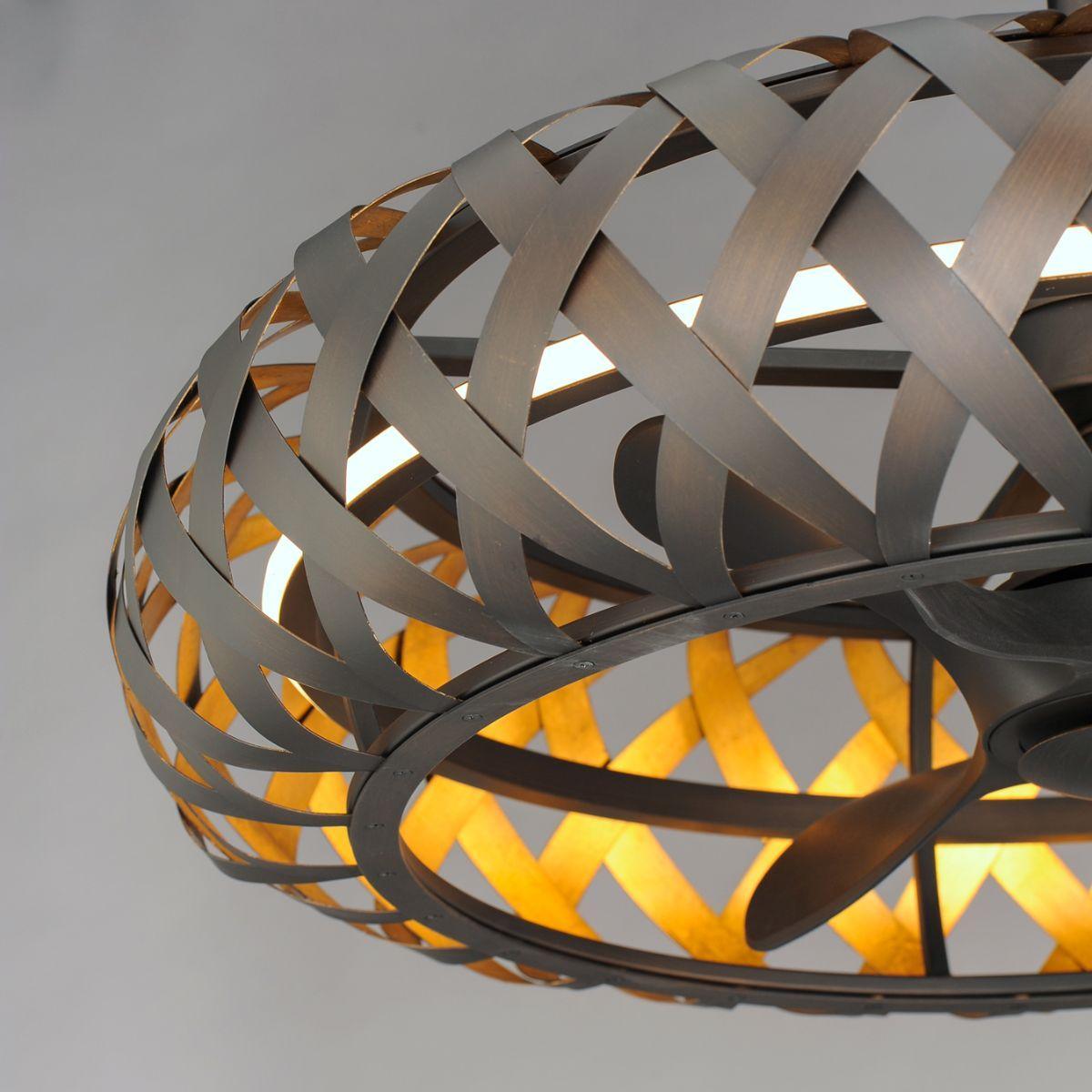 Weave Wifi-Enabled LED Fandelight 33 Inch Bronze Gilt and Gold Finish - Bees Lighting