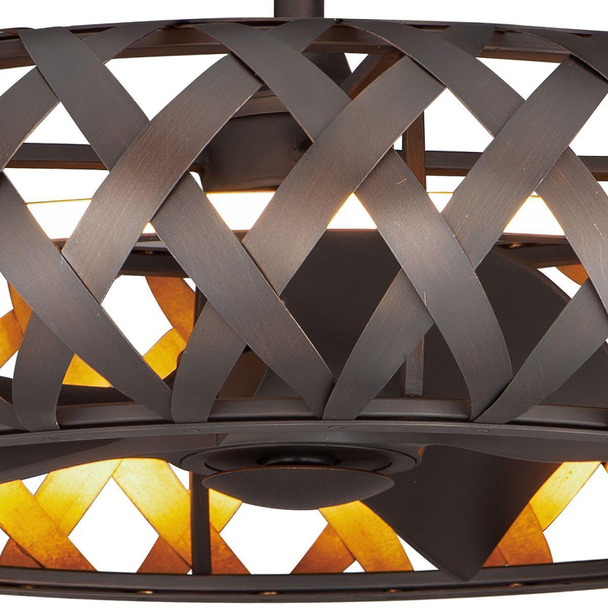 Weave Wifi-Enabled LED Fandelight 33 Inch Bronze Gilt and Gold Finish - Bees Lighting