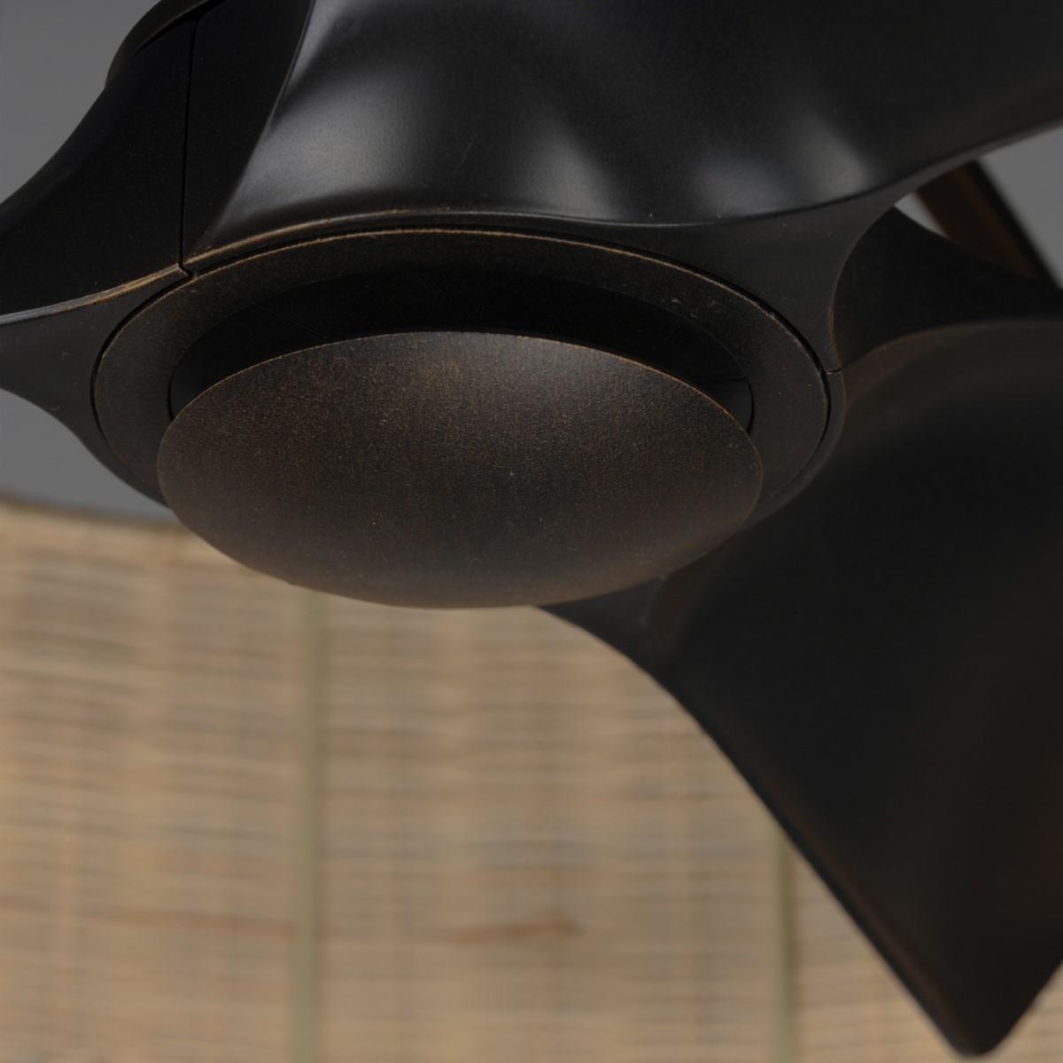 Tulum 29" Wifi-Enabled LED Fandelight Dark Bronze with Natural Rattan Finish - Bees Lighting