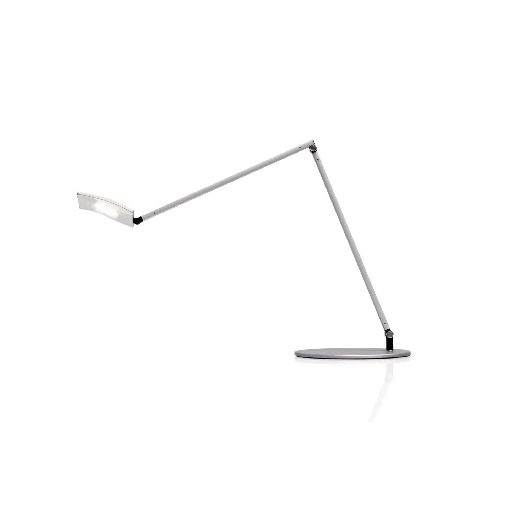 Mosso Pro Silver Contemporary LED Desk Lamp with Table Base and USB Port - Bees Lighting
