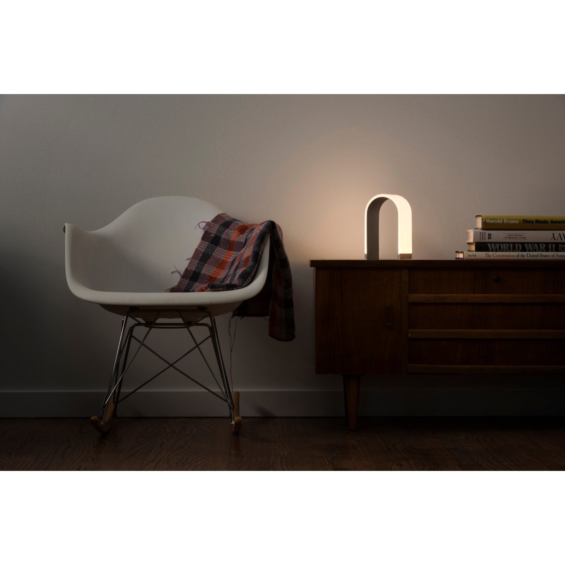 Mr. n Silver Transitional LED Desk Lamp with USB Port - Bees Lighting