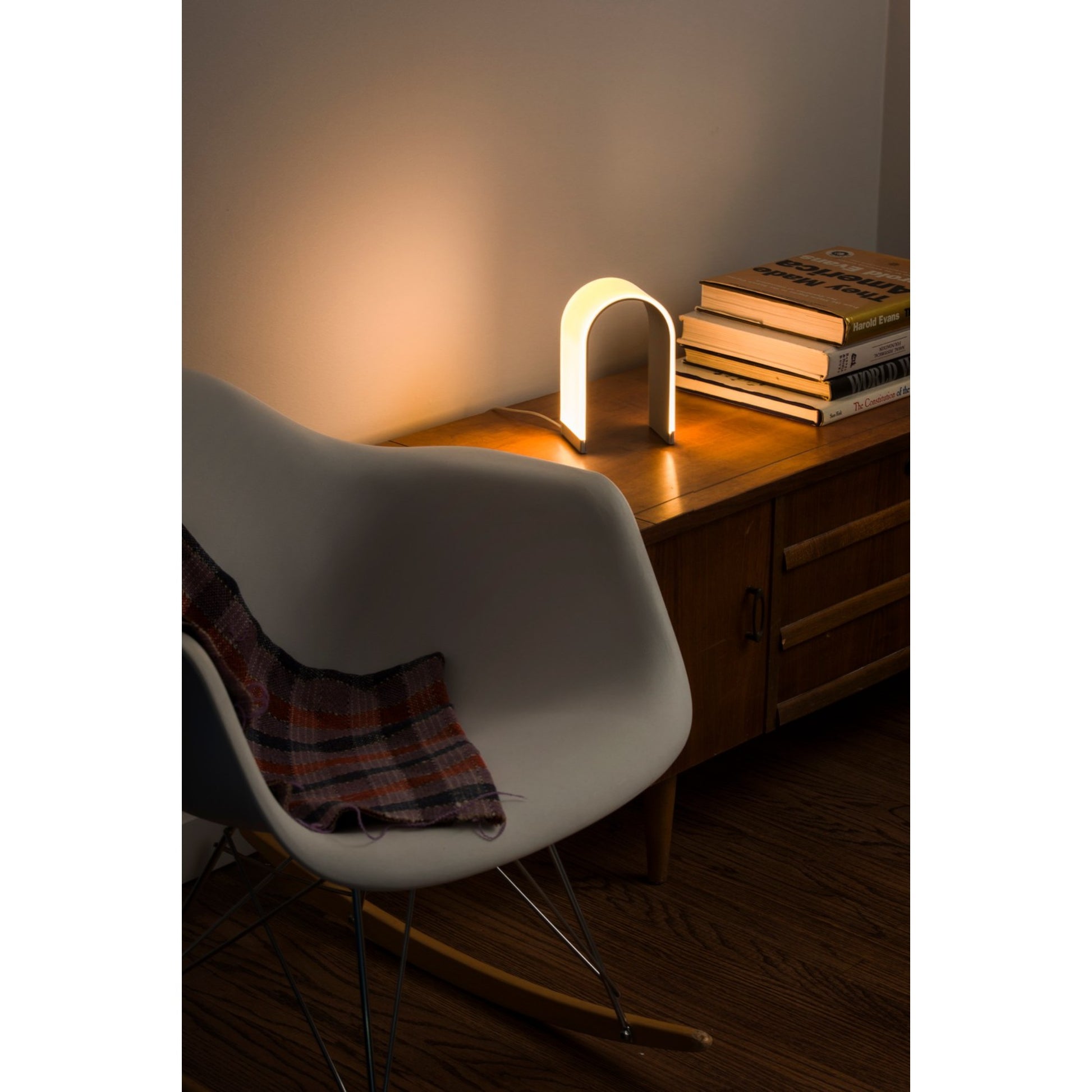 Mr. n Silver Transitional LED Desk Lamp with USB Port - Bees Lighting