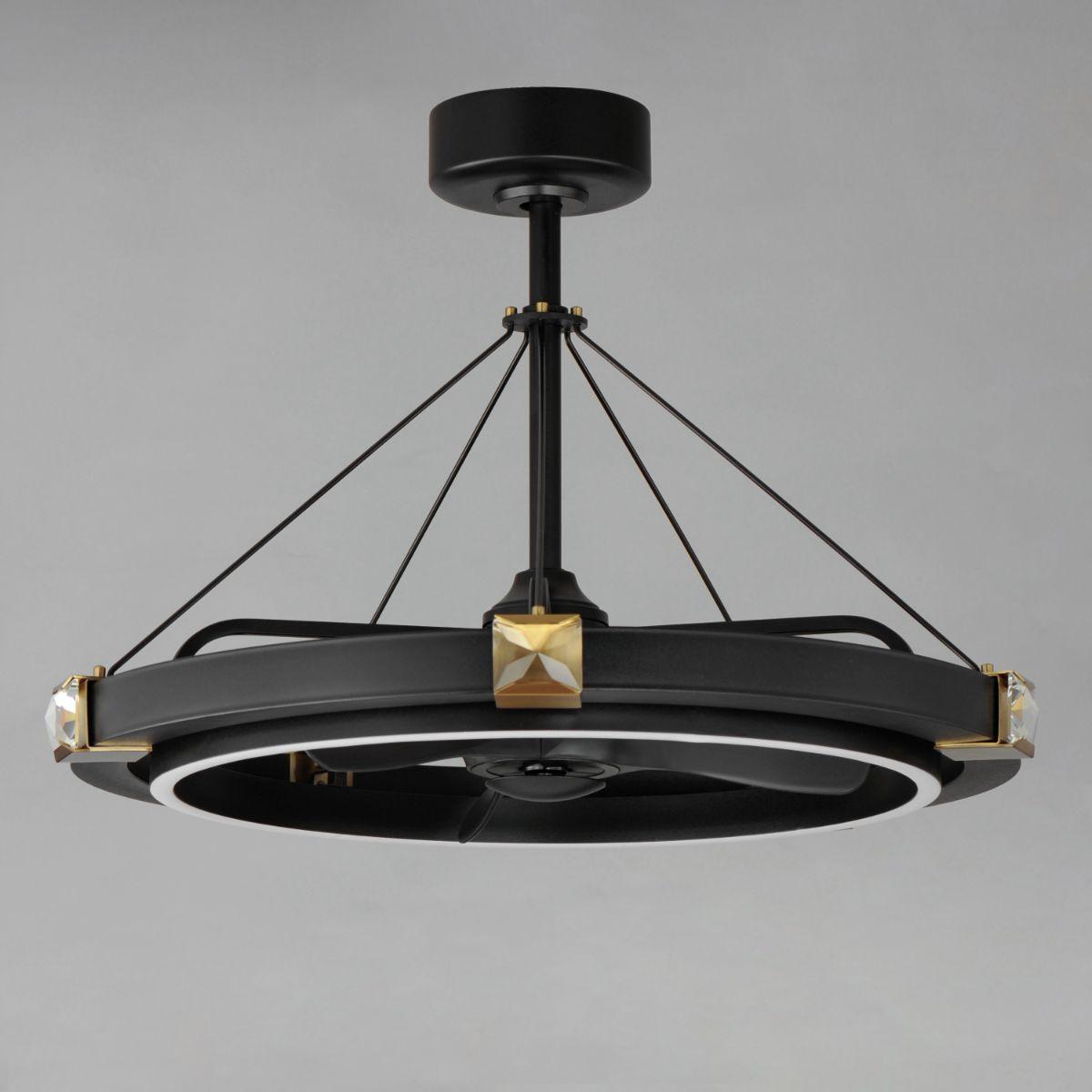 Jewel Wifi-Enabled LED Fandelight 33 Inch Black and Gold Finish - Bees Lighting