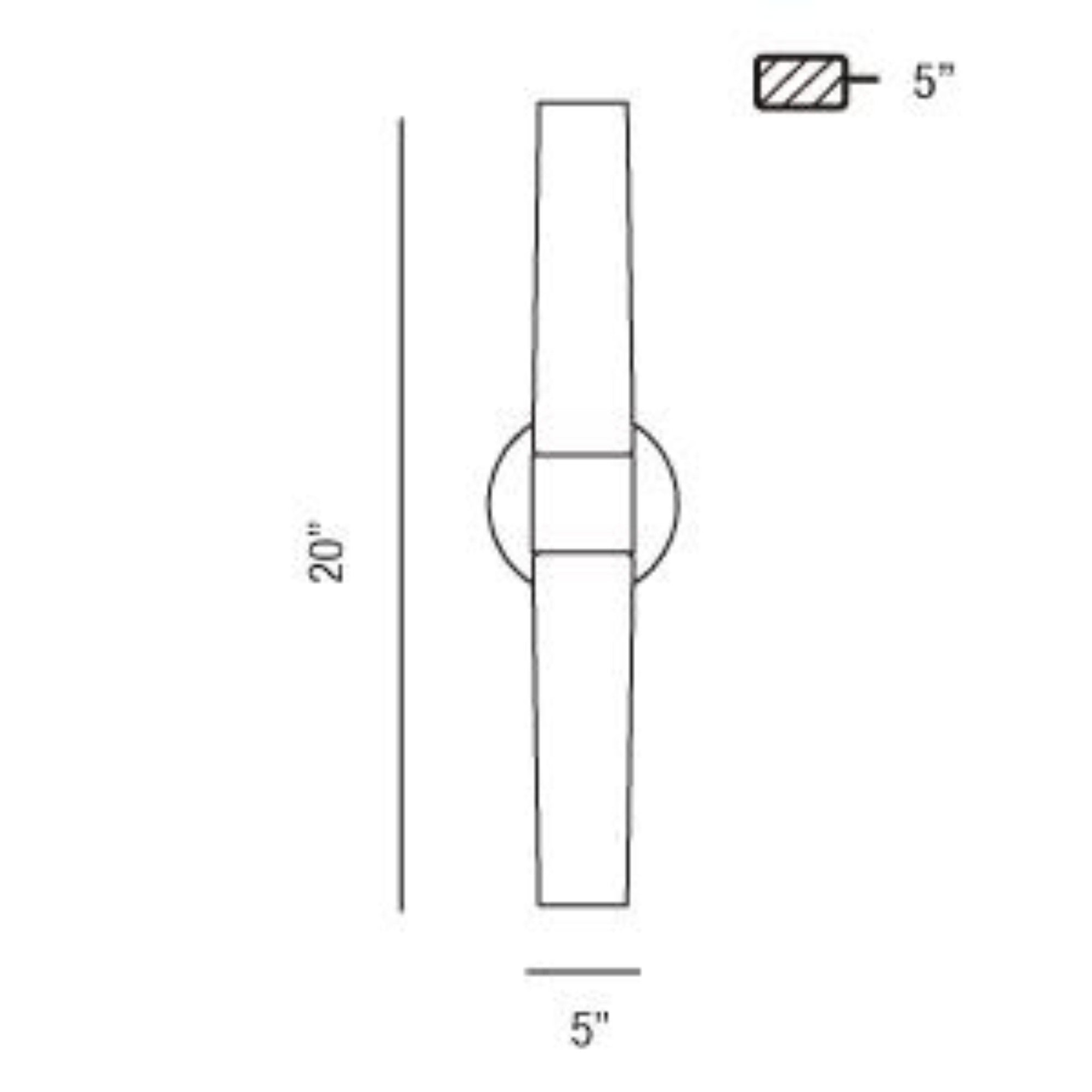 Vesper 20" LED Wall Sconce, Chrome Finish - Bees Lighting