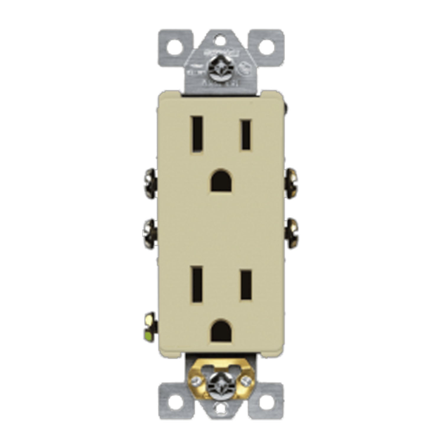 15 Amp Duplex Outlet, Ivory