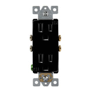 15 Amp Tamper-Resistant Duplex Outlet, Black - Bees Lighting