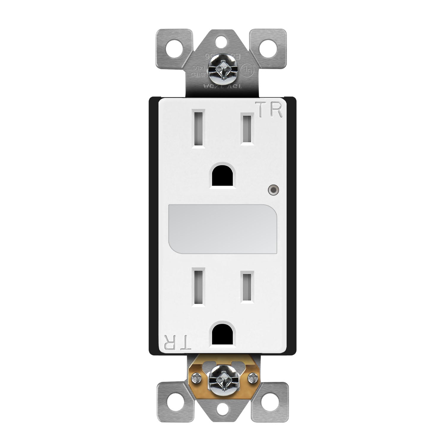 15 Amp Duplex Tamper-Resistant Receptacle with Night Light, White - Bees Lighting