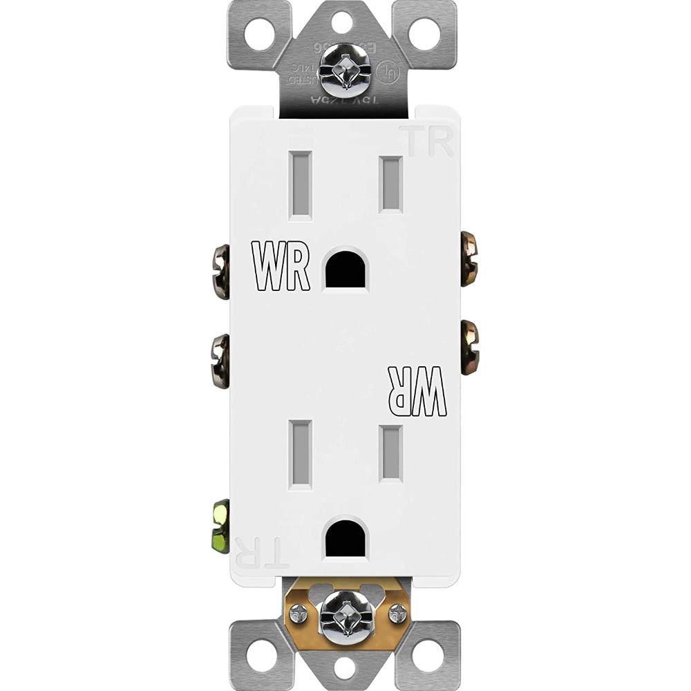 15 Amp Duplex Outlet Tamper and Weather-Resistant