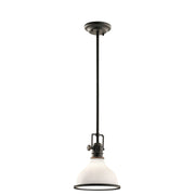 Hatteras Bay Pendant Light with Satin Etched White Glass - Bees Lighting