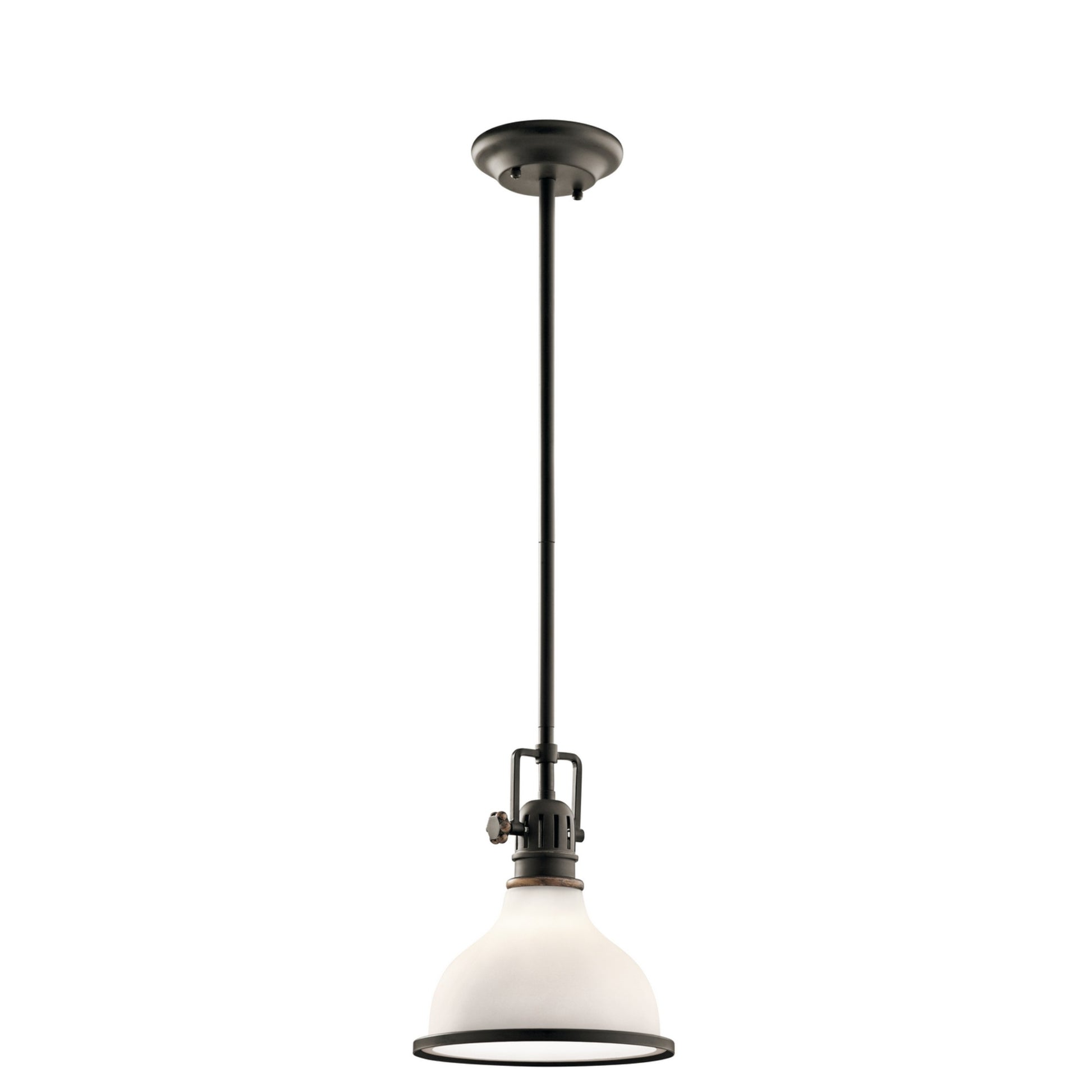Hatteras Bay Pendant Light with Satin Etched White Glass - Bees Lighting