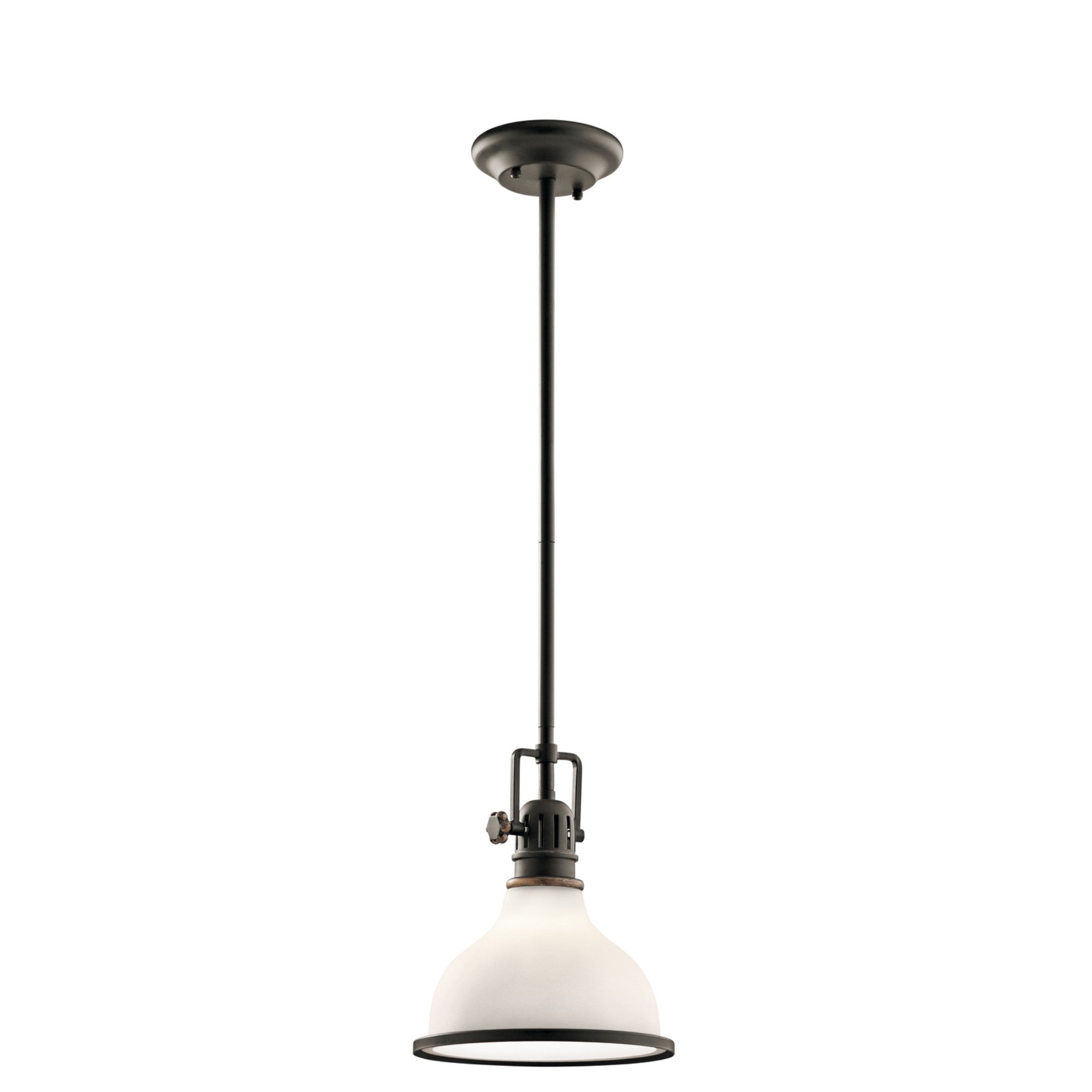 Hatteras Bay Pendant Light with Satin Etched White Glass - Bees Lighting