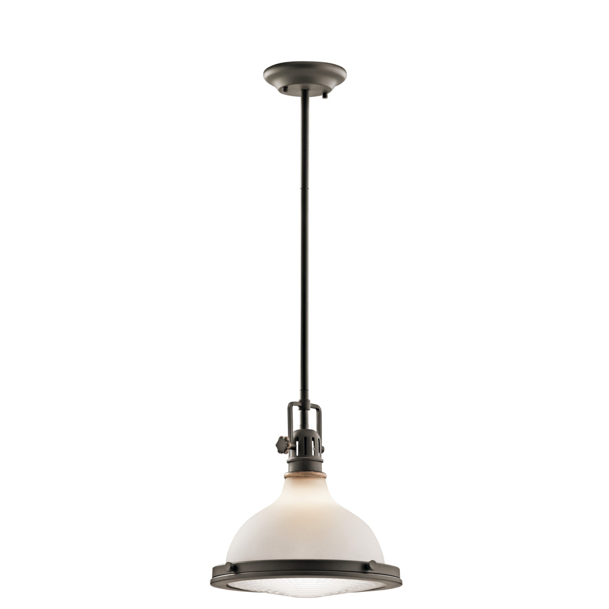 Hatteras Bay Pendant Light with Satin Etched White Glass - Bees Lighting