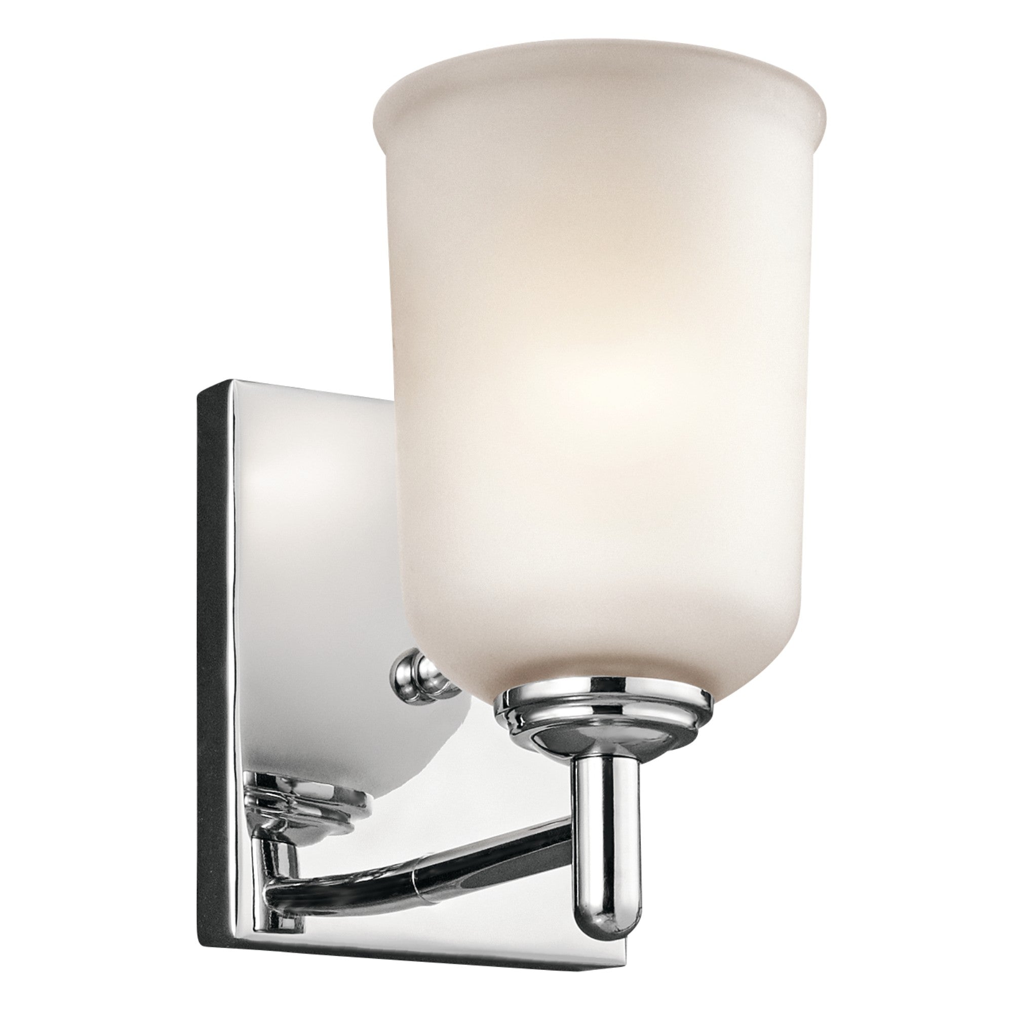 Shailene 5" Wall Sconce, Chrome Finish, Etched Glass - Bees Lighting