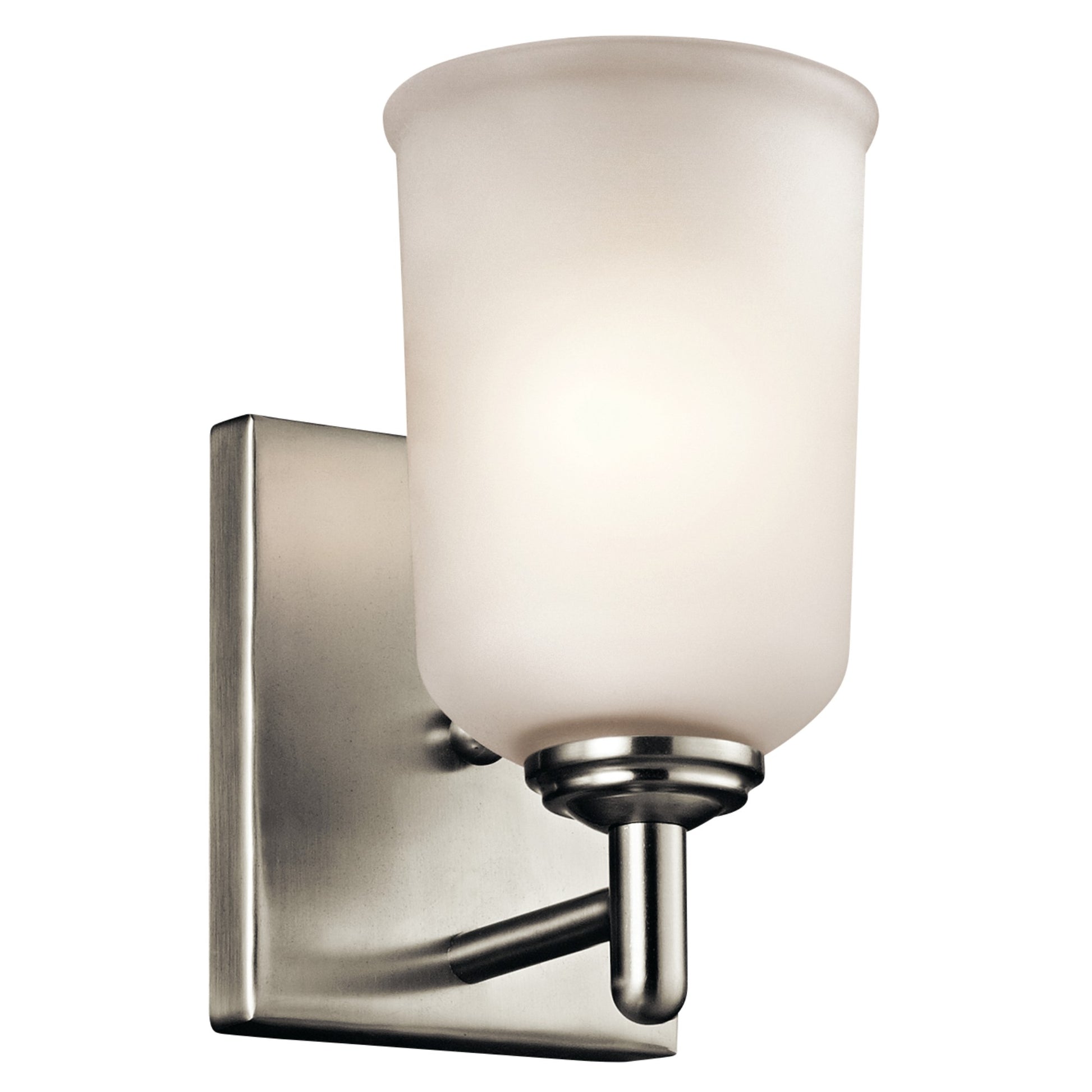 Shailene 5" Wall Sconce, Brushed Nickel Finish, Etched Glass - Bees Lighting