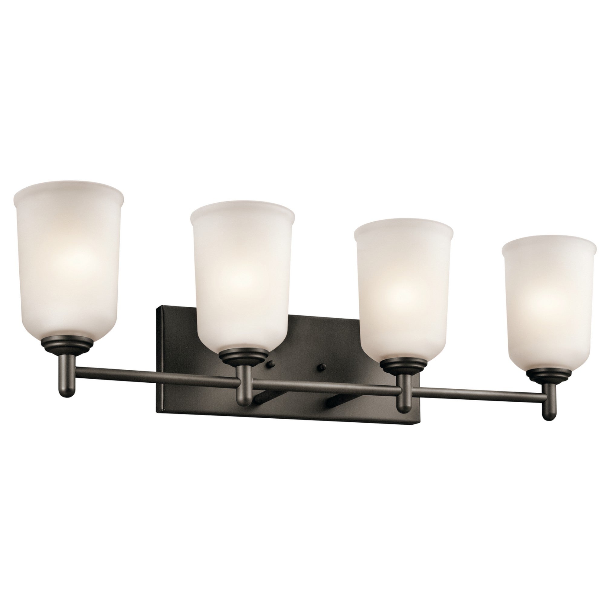 Shailene 30" 4-Light Bath Vanity Light, Olde Bronze Finish, Etched Glass - Bees Lighting