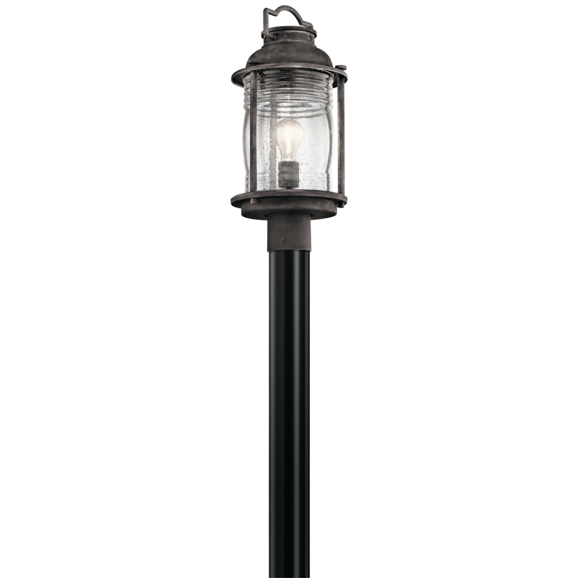 Ashland Bay 19" Outdoor Post Light, Weathered Zinc Finish - Bees Lighting