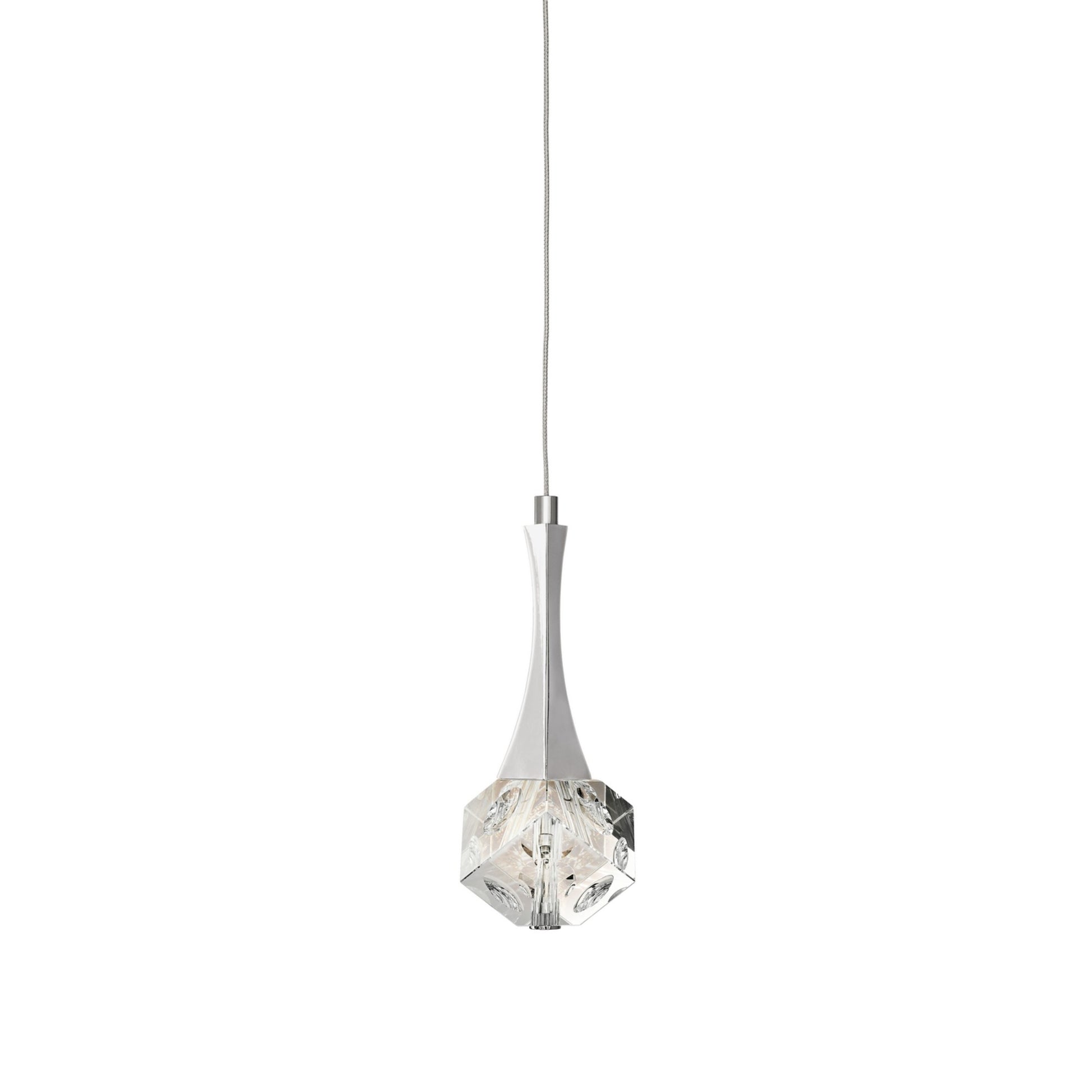 Rockne 4" LED Mini Pendant, Chrome Finish - Bees Lighting