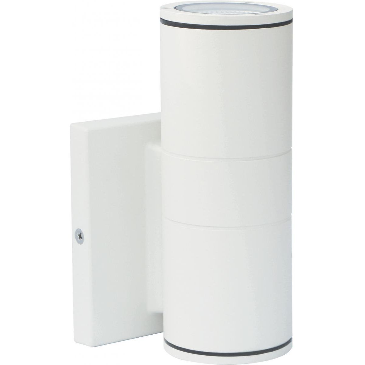 7" 1 Light LED Outdoor Cylinder Wall Light White Finish - Bees Lighting